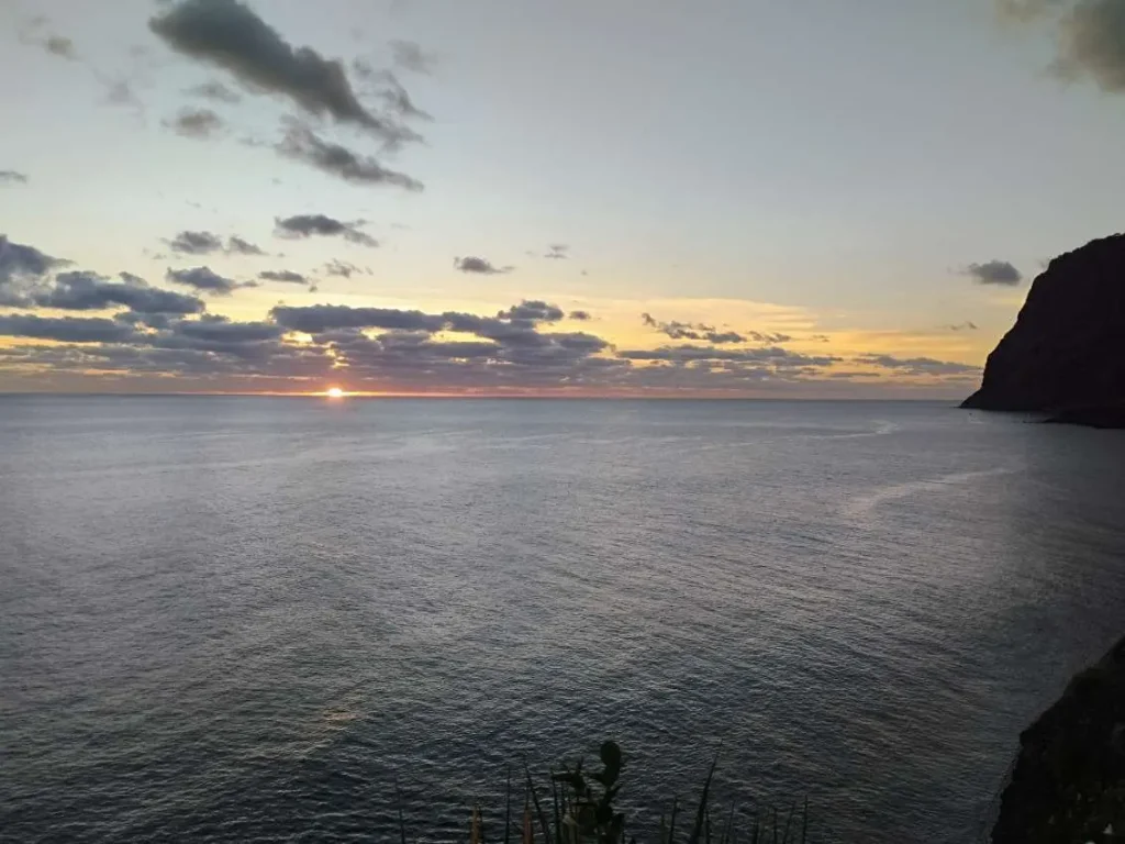 The sunset from a Camara de Lobos viewpoint, in February